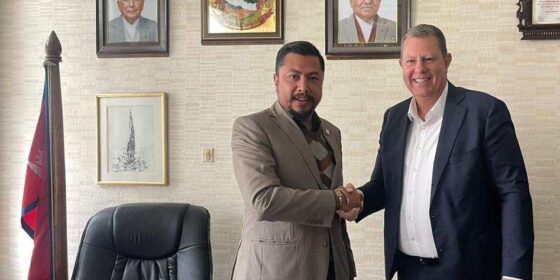 Youth and Sports Minister Biraj Bhakta Shrestha Meets ICC President Greg Barclay