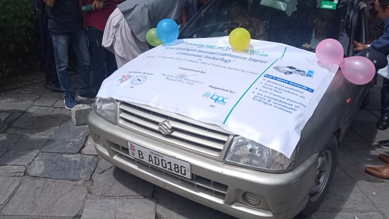 Vehicle Powered by Petrol and Hydrogen Inaugurated in Kathmandu