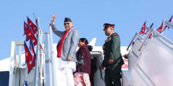 Prime Minister KP Sharma Oli Departs for Official Visit to China