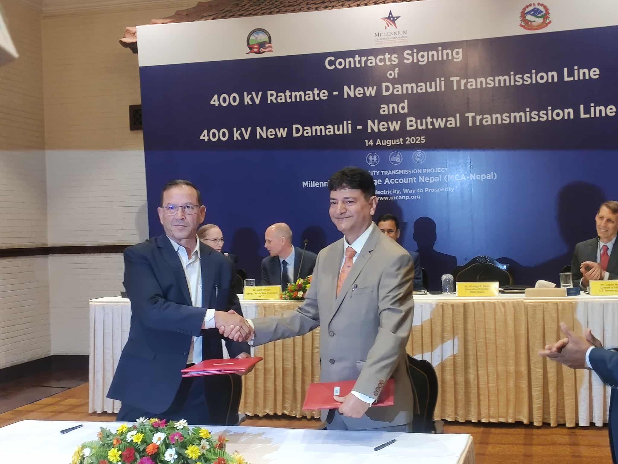 MCA-Nepal Signs USD 154.5 Million Transmission Line Construction Contracts, Resumes MCC Compact Activities